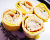 お弁当のおかずに！シーチキンマヨの卵巻き作り方6写真