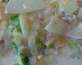 鮭骨缶と白菜と卵の白濁煮作り方4写真