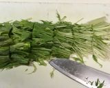 ピリ辛♪水菜とキャベツの塩昆布炒め作り方1写真