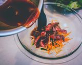 60℃タレ絡む 牛肉の韓国風ナムルサラダ作り方22写真