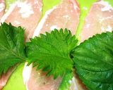 豚と大葉とチーズと梅昆布茶のクルクル…作り方3写真