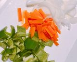 鶏胸肉とピーマンの酢鶏風炒め作り方1写真