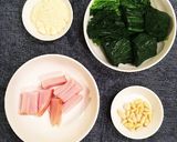 簡単☘️ほうれん草のガーリックサラダ作り方1写真