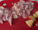 鳥ももとオニオンの煮込み作り方1写真