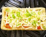 サクッ＆とろ～り！キムチチーズ油揚げピザ作り方4写真