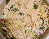ほうれん草ときのこの和風パスタ作り方5写真