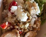 納豆と塩レモンチキンのまぜご飯作り方4写真