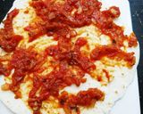 自家製トマトソーストルティーヤで簡単ピザ作り方2写真