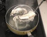 スズキ(シーバス)のアラのダシでお味噌汁作り方4写真
