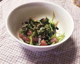 あと1品♪ 三葉とマグロのごま油和え☆作り方5写真