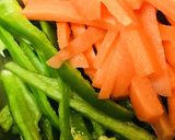 青椒肉絲風★鶏肉のオイスターソース炒め作り方1写真