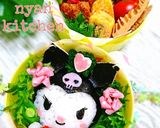 『クロミちゃん♡』おにぎり弁当♡キャラ弁作り方24写真