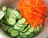 学校給食　きゅうりとにんじんのおかか和え作り方1写真