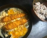 鎌倉丼 (海老フライ卵とじ丼ぶり)作り方7写真