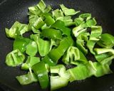簡単おふくろの味♡豆腐ピーマン炒め胡麻味作り方1写真