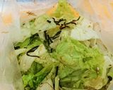 ポリ袋で超簡単!レタスとかつお塩こん和え作り方1写真