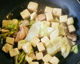 【糖質制限】木綿豆腐と鶏ももの甘煮作り方3写真