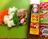 ＊レンジで簡単ナポリタン&スープ＊作り方1写真