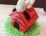 スヌーピーのケーキ作り方5写真