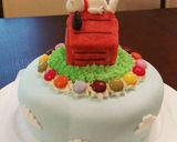スヌーピーのケーキ作り方7写真