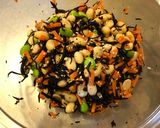 レンジ活用＊ひじき煮風お豆のサラダ＊作り方5写真