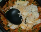 韓国風♪豚チーズピリ辛丼作り方5写真