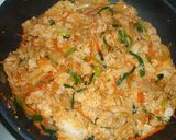 韓国風♪豚チーズピリ辛丼作り方7写真