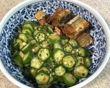 オクラとサンマの蒲焼き(缶詰め)作り方6写真