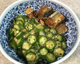 オクラとサンマの蒲焼き(缶詰め)作り方6写真