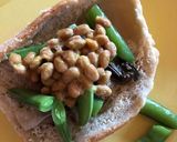 納豆とニシンのトースト作り方4写真