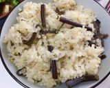 ワラビきくらげご飯作り方3写真