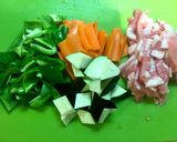 十勝豚丼のタレを使った肉野菜炒め作り方1写真