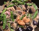 甘辛味噌茄子さやえんどうエノキもやし炒め作り方5写真