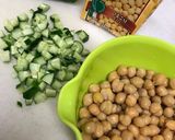 納豆のタレ活用☆ひよこ豆サラダ作り方1写真