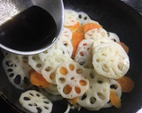 水煮で簡単！れんこんとにんじんのきんぴら作り方3写真