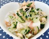 胡瓜、みょうが、しその浅漬けで具沢山冷奴作り方2写真