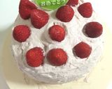 イチゴとチョコのスポンジケーキ作り方15写真