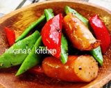 女子高生の梅☆鯵☆香味野菜おにぎり弁当♪作り方2写真