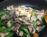 簡単！スナップえんどうと豚肉の中華炒め作り方2写真