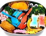 仮面ライダービルド弁当 キャラ弁作り方5写真