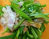簡単！アスパラとベーコンの青椒肉絲風作り方2写真