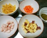 犬ご飯　野菜たっぷりパスタ作り方1写真