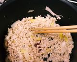 ひき肉とチンゲン菜のふわたまスープ作り方1写真