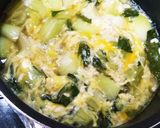 ひき肉とチンゲン菜のふわたまスープ作り方4写真