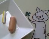 お花ウインナー（キャラ弁おかず）作り方1写真