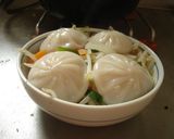 最速の蒸し野菜の小籠包添え作り方14写真