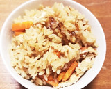 ♡にんじんと油揚げの炊き込みご飯♡作り方3写真