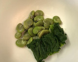 そら豆とほうれん草の胡麻味噌和え作り方1写真