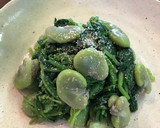 そら豆とほうれん草の胡麻味噌和え作り方4写真