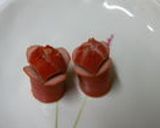 ウインナーのお花☆飾り切り☆お弁当おかず作り方4写真